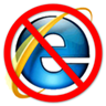 IE7 logo (crossed out)