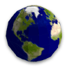 3D rendering of the Earth